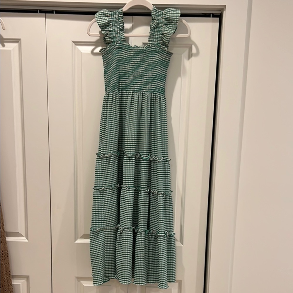 Kourtney Green Gingham Dress